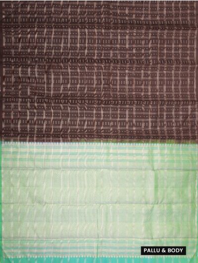 Gracecharm Elegant Pure Soft Silk Checked and Dot Design with Small Border Saree
