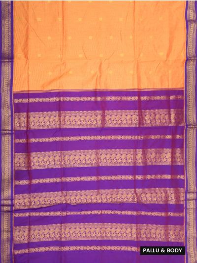 Gracecharm Elegant Kalyani Cotton Striped and Butta Design Contrast Border Saree
