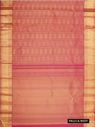 Vivaha Pure Silk Kanchipuram Wedding Jacquard Traditional Motif with Zari Border Saree