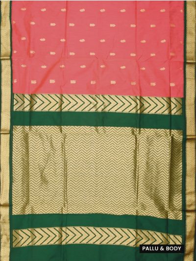 Gracecharm Elegant Kalyani Cotton Butta Design Contrast Border Saree