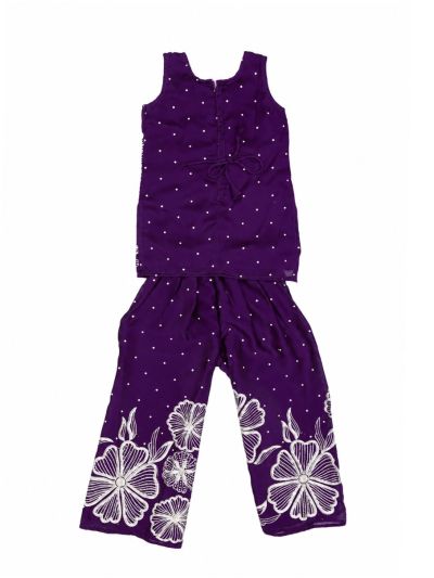 Gracecharm Girls Top and Palazzo Set with Dupatta