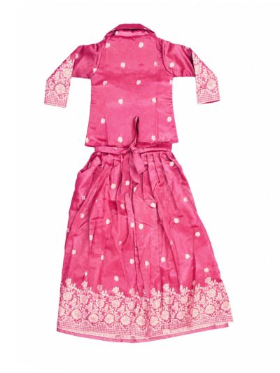 Gracecharm Girls Ethnic Top and Skirt with Jacket Set