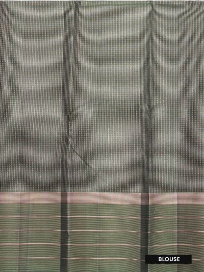 Gracecharm Elegant Pure Soft Silk Checked Design with Border Saree