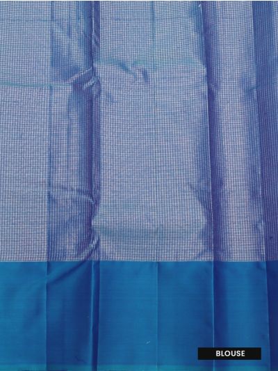 Gracecharm Elegant Pure Soft Silk Checked Design One Side Big Border Saree