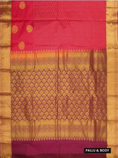 Gracecharm Art Soft Silk Striped and Butta Design with Border Saree
