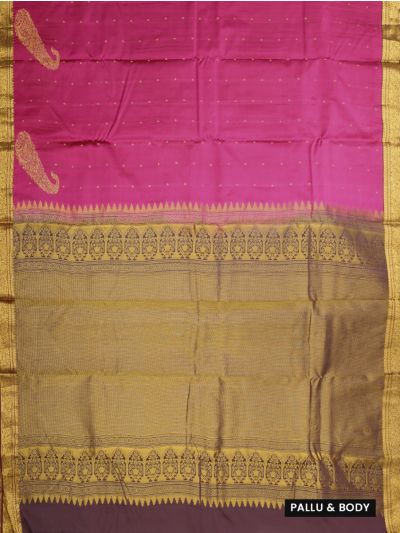 Gracecharm Elegant Art Soft Silk Butta Design with Border Saree