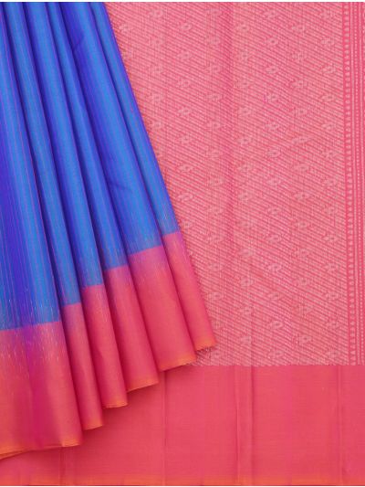 Gracecharm Elegant Pure Soft Silk Striped Design Contrast Border Saree