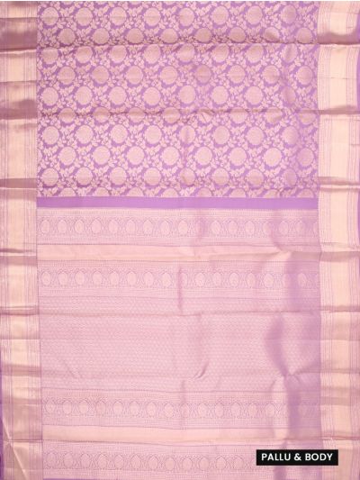 Vivaha Pure Silk Kanchipuram Wedding Jacquard Floral Motif with Zari Border Saree