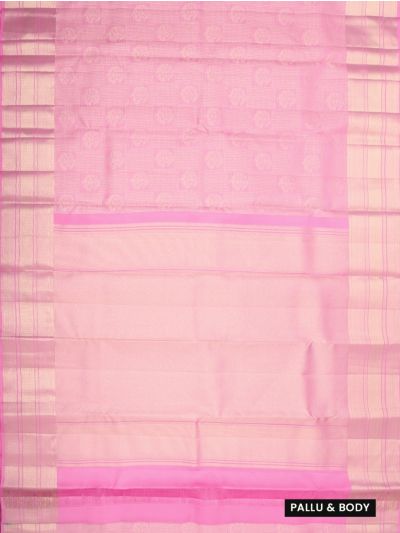 Vivaha Pure Silk Kanchipuram Wedding Jacquard Floral Motif with Zari Border Saree