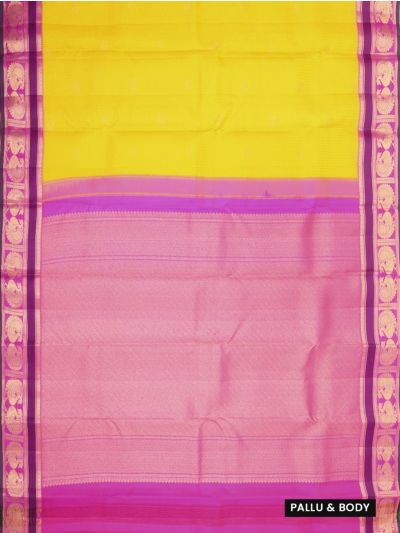 Vivaha Pure Silk Kanchipuram Wedding Jacquard Checked Butta Design Zari Border Saree