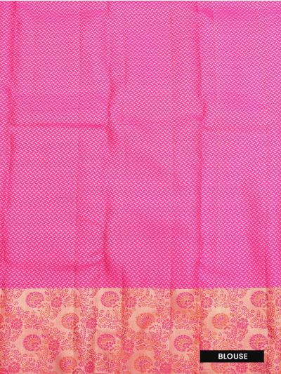 Vivaha Pure Silk Bridal Kanchipuram Geometric Diamond Design Contrast Zari Border Saree