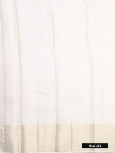 Vivaha Pure Silk Kanchipuram Wedding Jacquard Peacock Motif with Zari Border Saree