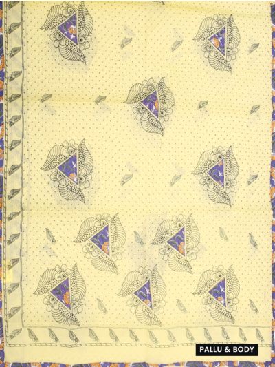 Gracecharm Elegant Hyderabad Cotton Patch Work with Border Saree