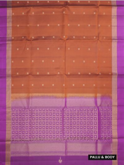 Kanmanie Soft Silk Butta Design with 6 Inch Asthiri Border Saree