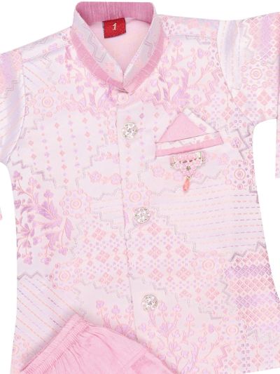 EliteCharm Boys Premium Jacquard Readymade Sherwani Set