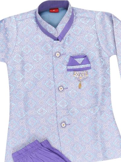 EliteCharm Boys Premium Jacquard Readymade Sherwani Set
