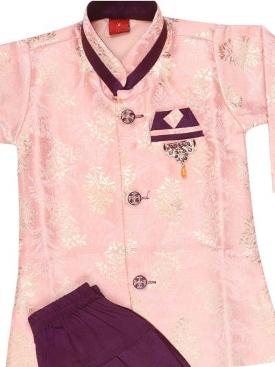 EliteCharm Boys Premium Jacquard Readymade Sherwani Set
