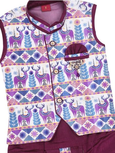 EliteCharm Boys Traditional Jacket Readymade Panchakacham Set