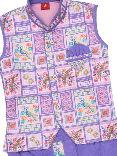 EliteCharm Boys Traditional Jacket Readymade Panchakacham Set
