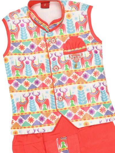 EliteCharm Boys Traditional Jacket Readymade Panchakacham Set