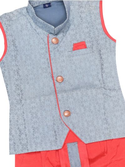 EliteCharm Boys Traditional Jacket Readymade Panchakacham Set