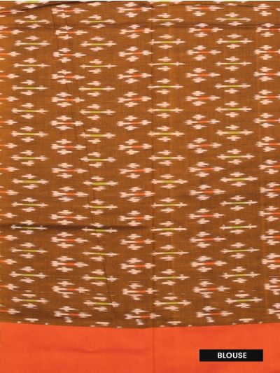 Gracecharm Pochampally Cotton Ikat Butta Design with Border Saree