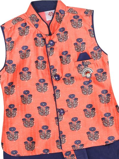 EliteCharm Boys Traditional Jacket Readymade Panchakacham Set