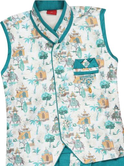 EliteCharm Boys Traditional Jacket Readymade Panchakacham Set