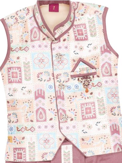 EliteCharm Boys Traditional Jacket Readymade Panchakacham Set