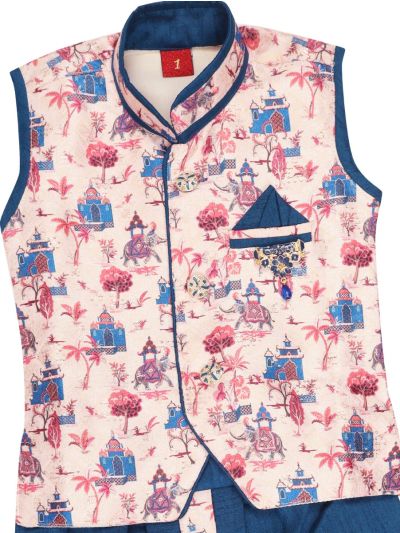 EliteCharm Boys Traditional Jacket Readymade Panchakacham Set