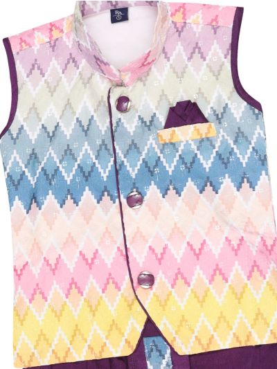 EliteCharm Boys Traditional Jacket Readymade Panchakacham Set