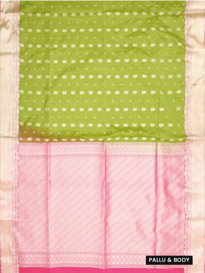 Gracecharm Elegant Art Soft Silk Butta Design with Border Saree