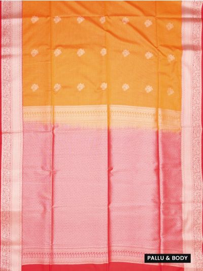 Gracecharm Elegant Art Soft Silk Checked Butta Design with Border Saree