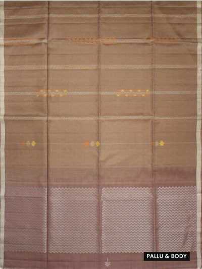 Kanmanie Soft Silk Stripe Design with 1 Inch Zari Border Saree