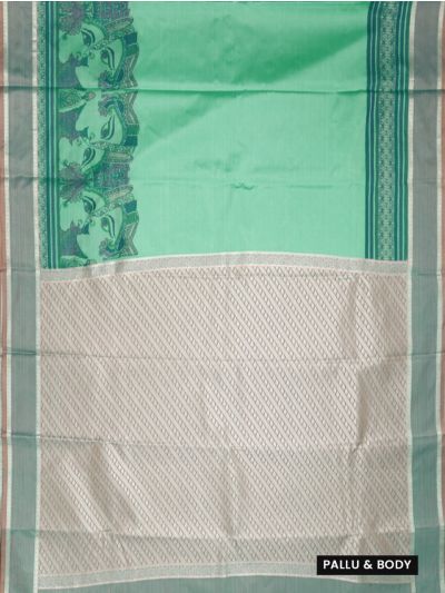 Gracecharm Art Soft Silk Goddess Face Motif Border Saree