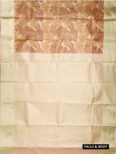 Gracecharm Art Soft Silk Hibiscus Floral Print Border Saree