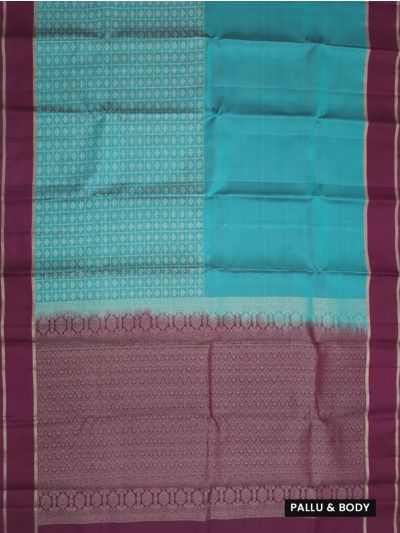 Gracecharm Pure Soft Silk Floral Check with Contrast Border Saree