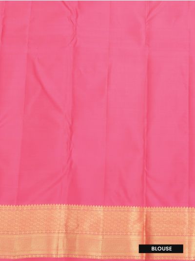 Gracecharm Pure Silk Floral Medallion Jaal Diamond Pallu Wide Zari Border Saree