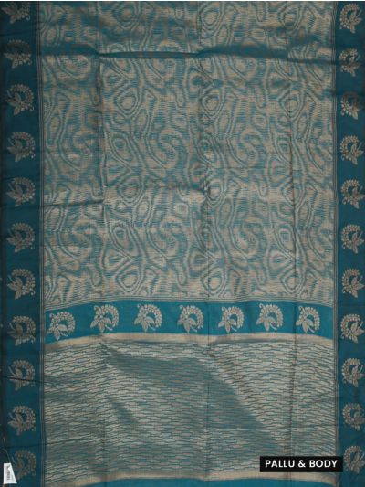 Gracecharm Kota Tussar Contour Jaal Floral Border Broken-Line Pallu Saree
