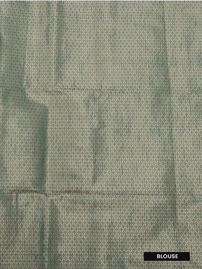 Gracecharm Kota Tussar Serrated Zigzag Contrast Plain Pallu Saree