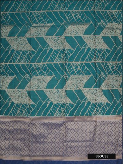 Gracecharm Kota Tussar Leaf Vein Jaal Geometric Trellis Pallu Saree