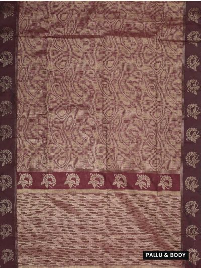 Gracecharm Kota Tussar Contour Jaal Floral Border Broken-Line Pallu Saree