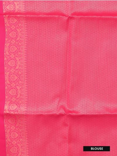 Gracecharm Semi Dupion Geometric Cross Diamond Floral Lattice Pallu Saree