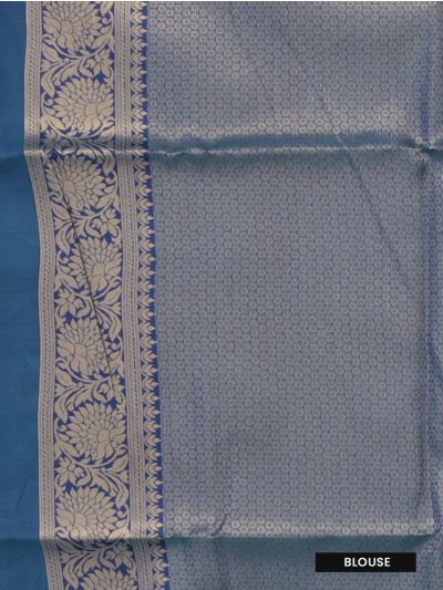 Gracecharm Semi Dupion Chevron Pinwheel Quatrefoil Lattice Pallu Saree