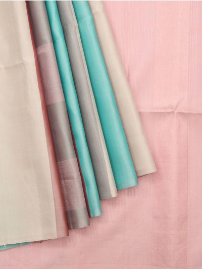 Gracecharm Pure Soft Silk Multicolor Colorblock Stripe Design Saree