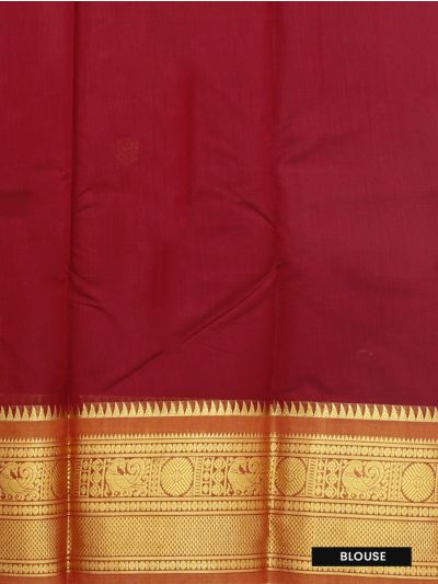 GraceCharm Semi Kora Cotton Twin Butta with Grid Brocade Pallu Saree