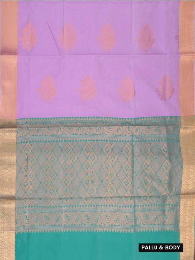 Gracecharm Elegant Silk Cotton Butta Design with Border Saree