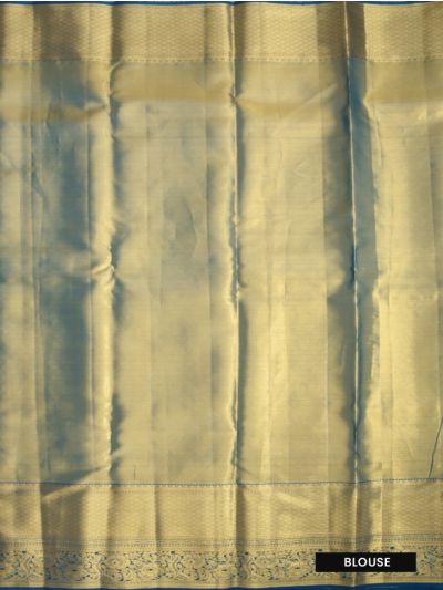 Vivaha Tissue Silk Wedding Kanchipuram Floral Jaal Diagonal Zari Pallu Saree