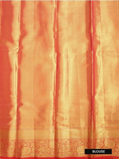 Vivaha Tissue Silk Wedding Kanchipuram Floral Jaal Contrast Zari Border Saree