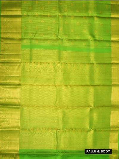 Vivaha Pure Silk Wedding Kanchipuram Checked Paisley Floral Zari Border Saree